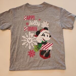 Dianey Parks Minnie Mouse Christmas Holiday Short Sleeve Tshirt Extra Small